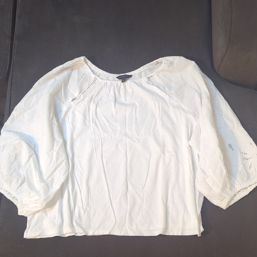 Banana Republic White Peasant Top